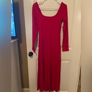 Red Long Sleeve Old Navy fit and flare Dress